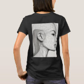 Vrouw stylis design T-shirt, 100% katoen T-shirt (Achterkant)