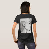 Vrouw stylis design T-shirt, 100% katoen T-shirt (Achterkant volledig)