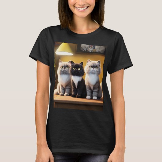 Vrouw stylis design T-shirt, 100% katoen T-shirt (Voorkant)