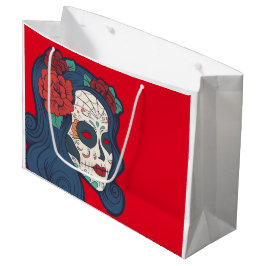 Vrouw Suiker Grote rode rozen Large Cadeautasje