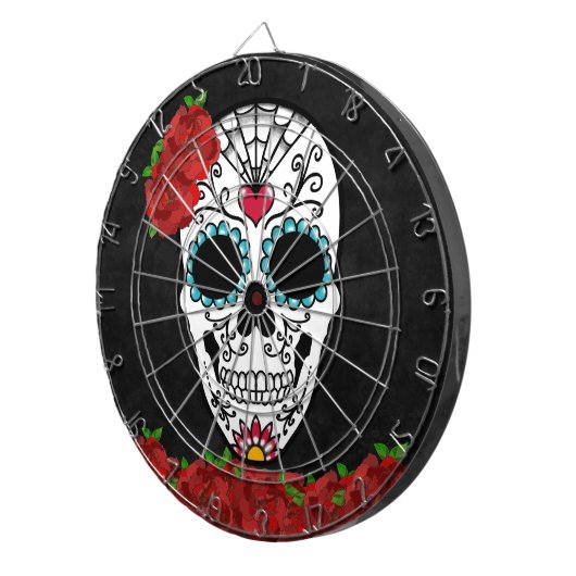 Vrouw Suikertje met rode rozen Dartbord (Voorkant Rechts)