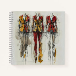 Vrouw Suit Concept Sketch Notitieboek