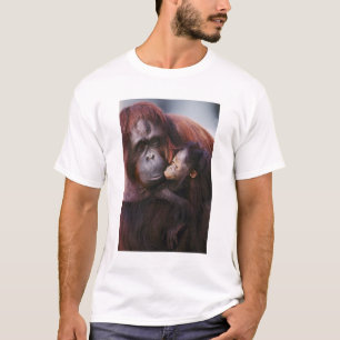 Vrouw Sumatran Orangutan met baby, Pongo T-shirt