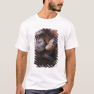 Vrouw Sumatran Orangutan met baby, Pongo T-shirt