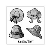 Vrouw Summer Petten Beige Zelfinktende Stempel (Design)