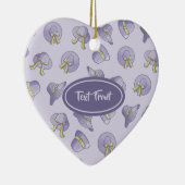 Vrouw Summer Petten Lila Keramisch Ornament (Rechts)