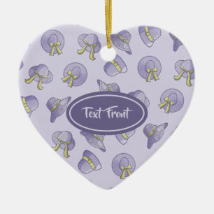 Vrouw Summer Petten Lila Keramisch Ornament