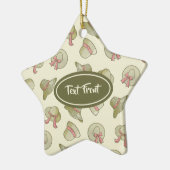 Vrouw Summer Petten Yellow Keramisch Ornament (Links)