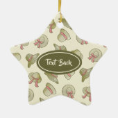 Vrouw Summer Petten Yellow Keramisch Ornament (Achterkant)