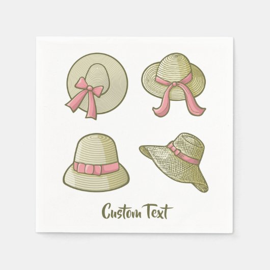 Vrouw Summer Petten Yellow Servet (Voorkant)