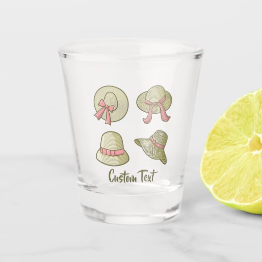 Vrouw Summer Petten Yellow Shot Glas (Voorkant)