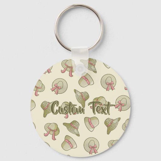 Vrouw Summer Petten Yellow Sleutelhanger (Voorkant)