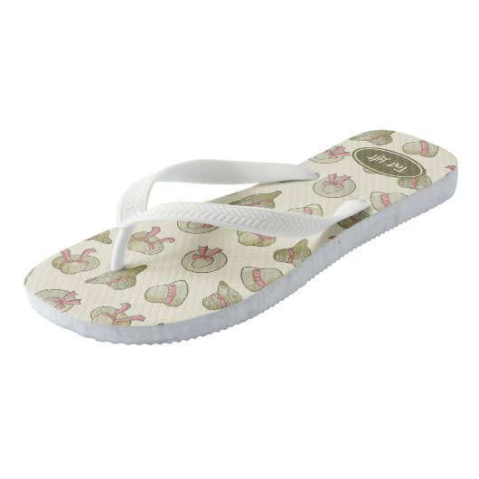 Vrouw Summer Petten Yellow Teenslippers (Schuin)
