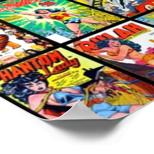 Vrouw superheld  Comic Book Collectie Pat Poster (Hoek)
