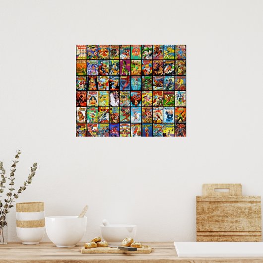 Vrouw superheld  Comic Book Collectie Pat Poster (Keuken)