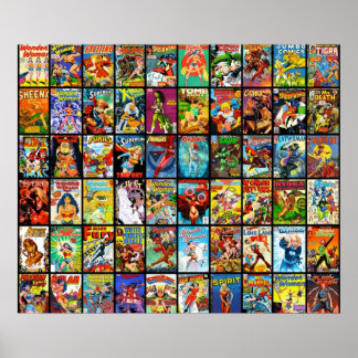 Vrouw superheld  Comic Book Collectie Pat Poster
