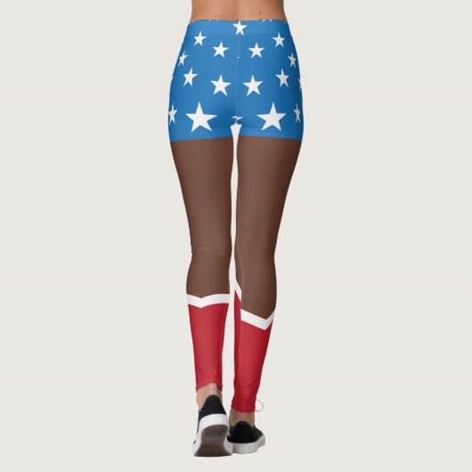 Vrouw Superheld Leggings (Achterkant)