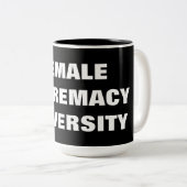 VROUW SUPREMACIE UNIVERSITEIT TWEEKLEURIGE KOFFIEMOK (Voorkant rechts)