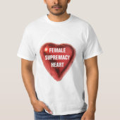 VROUW SUPREMACY HEART T-SHIRT (Voorkant)