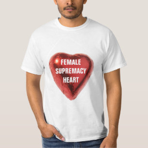 VROUW SUPREMACY HEART T-SHIRT