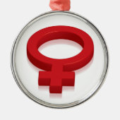 VROUW SUPREMACY SYMBOOL METALEN ORNAMENT (Voorkant)