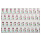 Vrouw Surfer aangepaste naam stof (Fat Quarter)