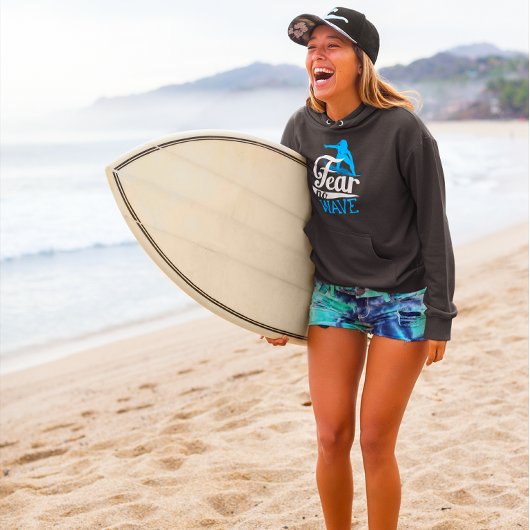 Vrouw Surfer Angst No Wave Women's Surfen Hoodie