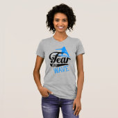 Vrouw Surfer Angst No Wave Women's Surfen T-shirt (Voorkant volledig)