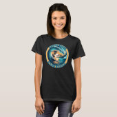 Vrouw Surfer North Shore Oahu Hawaii T-shirt (Voorkant volledig)