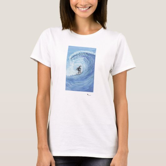 Vrouw Surfer T-shirt (Voorkant)