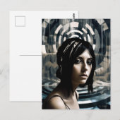 Vrouw Swimmer Briefkaart (Voorkant / Achterkant)