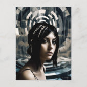 Vrouw Swimmer Briefkaart (Voorkant)