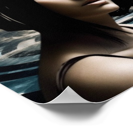 Vrouw Swimmer Poster (Hoek)