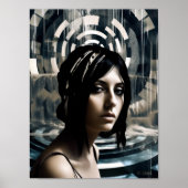 Vrouw Swimmer Poster (Voorkant)