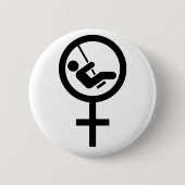 Vrouw Swinger Ronde Button 5,7 Cm (Voorkant)
