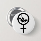 Vrouw Swinger Ronde Button 5,7 Cm (Voorkant /achterkant)