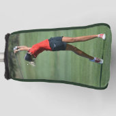 Vrouw swinging een Golfveld Putter Golf Head Hoesj Golfheadcover (Voorkant)