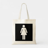 Vrouw Symbool Canvas tas (Achterkant)