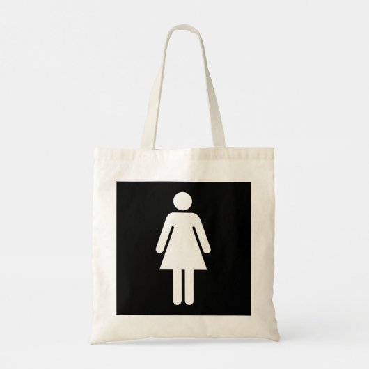 Vrouw Symbool Canvas tas (Achterkant)