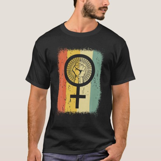 Vrouw Symbool Fist Feminist Women's Right Feminism T-shirt (Voorkant)