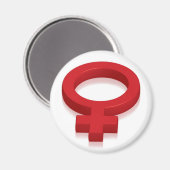 VROUW SYMBOOL MAGNEET (Voorkant / Achterkant)
