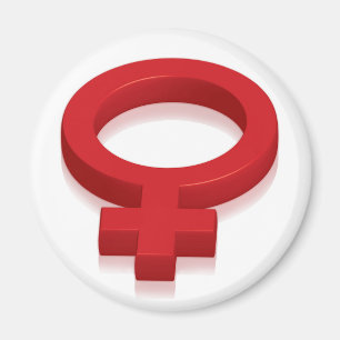 VROUW SYMBOOL MAGNEET
