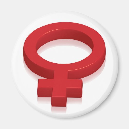 VROUW SYMBOOL MAGNEET (Voorkant)