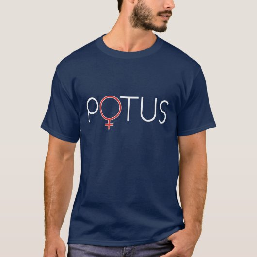 Vrouw Symbool POTUS Harris Walz Madam President T-shirt (Voorkant)