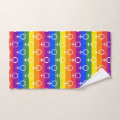 Vrouw Symbool regenboogpatroon Bad Handdoek (Handdoek)