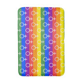 Vrouw Symbool regenboogpatroon Badmat (Voorkant Verticaal)