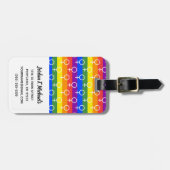 Vrouw Symbool regenboogpatroon Bagagelabel (Voorkant horizontaal)