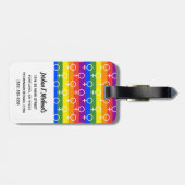 Vrouw Symbool regenboogpatroon Bagagelabel (Achterkant horizontaal)