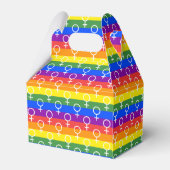 Vrouw Symbool regenboogpatroon Bedankdoosjes (Achterkant)