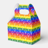 Vrouw Symbool regenboogpatroon Bedankdoosjes (Voorkant Zijde)